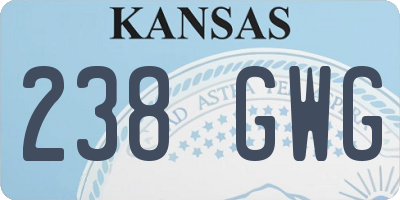KS license plate 238GWG