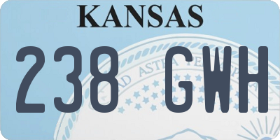 KS license plate 238GWH