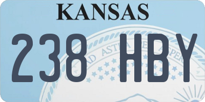 KS license plate 238HBY