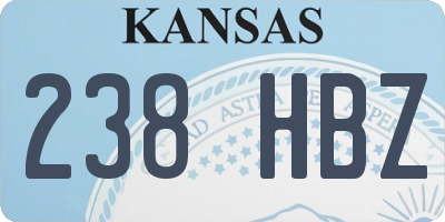 KS license plate 238HBZ