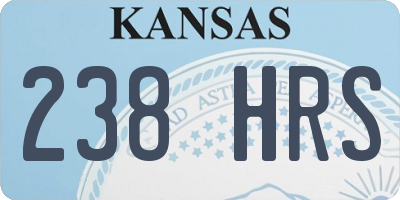 KS license plate 238HRS