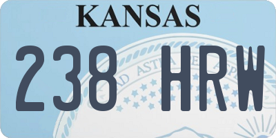 KS license plate 238HRW