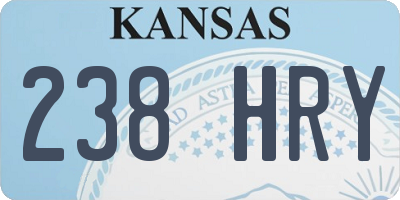 KS license plate 238HRY