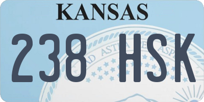KS license plate 238HSK