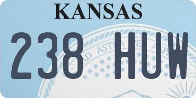 KS license plate 238HUW