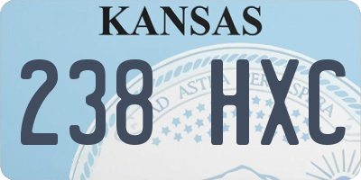 KS license plate 238HXC