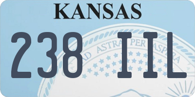 KS license plate 238IIL