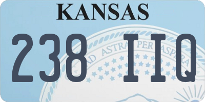 KS license plate 238IIQ