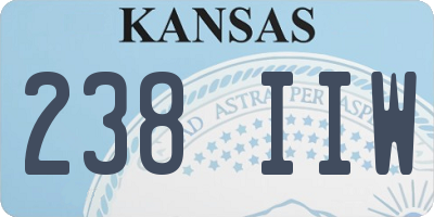 KS license plate 238IIW