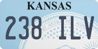 KS license plate 238ILV