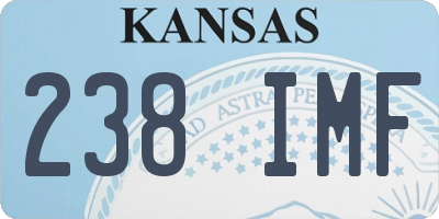 KS license plate 238IMF