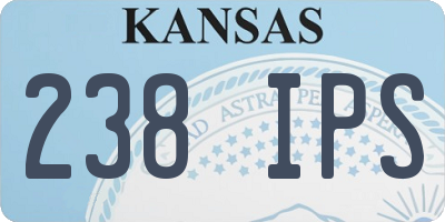 KS license plate 238IPS