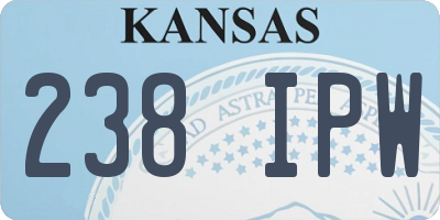 KS license plate 238IPW