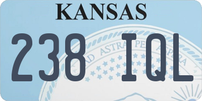 KS license plate 238IQL