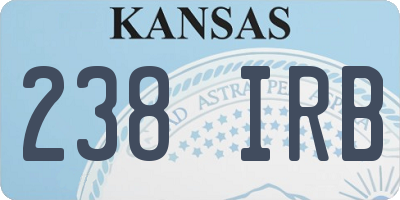KS license plate 238IRB
