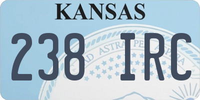 KS license plate 238IRC