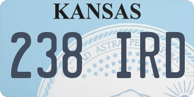 KS license plate 238IRD