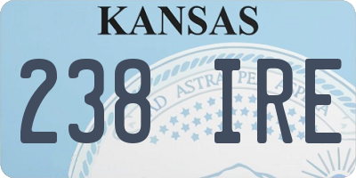 KS license plate 238IRE