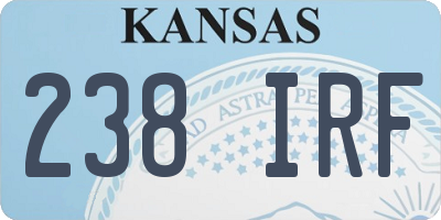 KS license plate 238IRF