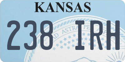 KS license plate 238IRH