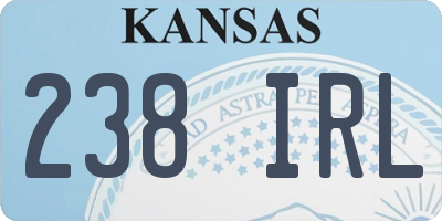 KS license plate 238IRL