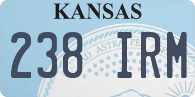 KS license plate 238IRM