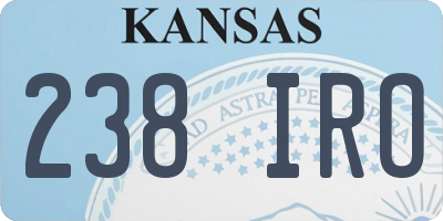 KS license plate 238IRO
