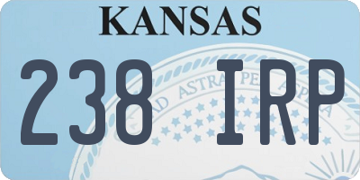 KS license plate 238IRP