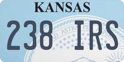 KS license plate 238IRS