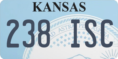 KS license plate 238ISC