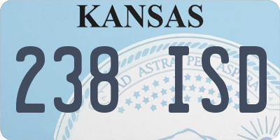 KS license plate 238ISD