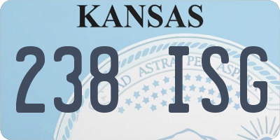 KS license plate 238ISG
