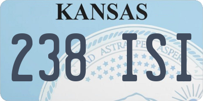 KS license plate 238ISI