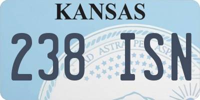 KS license plate 238ISN