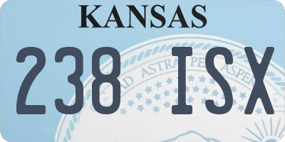 KS license plate 238ISX