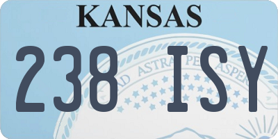 KS license plate 238ISY