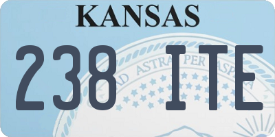 KS license plate 238ITE