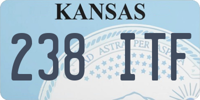 KS license plate 238ITF