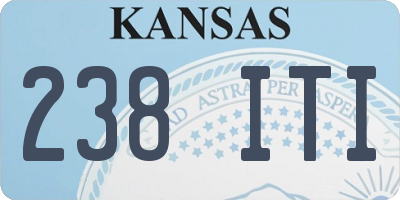 KS license plate 238ITI