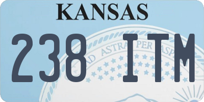 KS license plate 238ITM