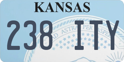 KS license plate 238ITY
