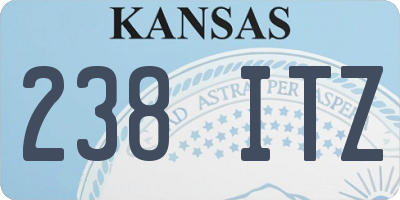 KS license plate 238ITZ