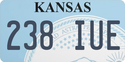 KS license plate 238IUE