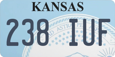 KS license plate 238IUF