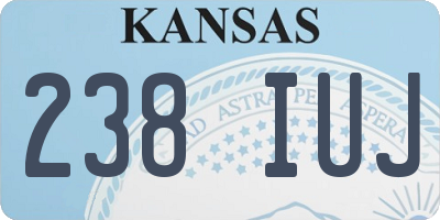 KS license plate 238IUJ