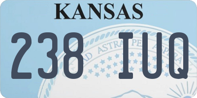 KS license plate 238IUQ
