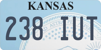KS license plate 238IUT
