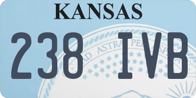 KS license plate 238IVB