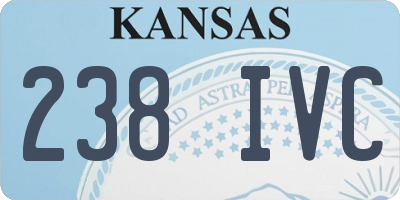 KS license plate 238IVC