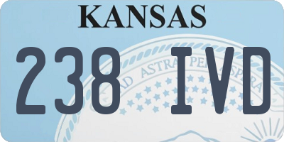 KS license plate 238IVD